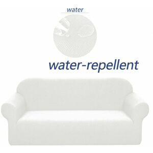 Hoopzi - Sofa Cover Stretch, Waterproof and Scratch Resistant for 1 Seater Sofa Elegant Pattern With Non-Slip Foam Rolls (3 Seater Sofa, Pure Hoopzi - Sofa Cover Stretch, Waterproof and Scratch Resistant for 1 Seater Sofa Elegant Pattern With Non-Slip Foam Rolls (3 Seater Sofa, Pure