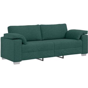 Sofa with Cushion Dark green 219 x 77 x 82 cm Fabric vidaXL Sofa with Cushion Dark green 219 x 77 x 82 cm Fabric vidaXL