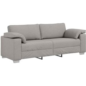 Sofa with Cushion Cloud grey 219 x 77 x 82 cm Fabric vidaXL Sofa with Cushion Cloud grey 219 x 77 x 82 cm Fabric vidaXL