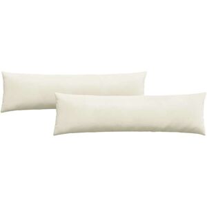 Sofa Pillows 2 pcs Cream 145 x 40 cm Corduroy Fabric vidaXL Sofa Pillows 2 pcs Cream 145 x 40 cm Corduroy Fabric vidaXL