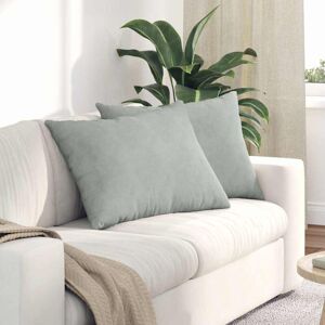 Sofa Pillows 2 pcs Light Grey 70 x 50 cm Corduroy Fabric vidaXL Sofa Pillows 2 pcs Light Grey 70 x 50 cm Corduroy Fabric vidaXL