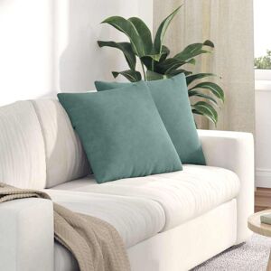 Sofa Pillows 2 pcs Sea Green 50 x 50 cm Corduroy Fabric vidaXL Sofa Pillows 2 pcs Sea Green 50 x 50 cm Corduroy Fabric vidaXL