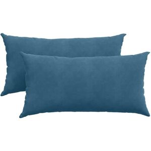Sofa Pillows 2 pcs Blue 80 x 40 cm Corduroy Fabric vidaXL Sofa Pillows 2 pcs Blue 80 x 40 cm Corduroy Fabric vidaXL