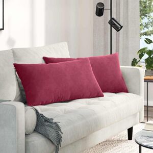 Sofa Pillows 2 pcs Wine Red 80 x 40 cm Corduroy Fabric vidaXL Sofa Pillows 2 pcs Wine Red 80 x 40 cm Corduroy Fabric vidaXL