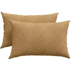 Sofa Pillows 2 pcs Brown 60 x 40 cm Corduroy Fabric vidaXL Sofa Pillows 2 pcs Brown 60 x 40 cm Corduroy Fabric vidaXL
