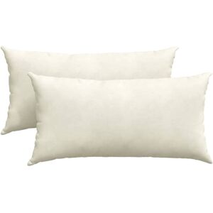 Sofa Pillows 2 pcs Cream 80 x 40 cm Corduroy Fabric vidaXL Sofa Pillows 2 pcs Cream 80 x 40 cm Corduroy Fabric vidaXL