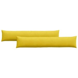 Sofa Pillows 2 pcs Yellow 200 x 40 cm Corduroy Fabric vidaXL Sofa Pillows 2 pcs Yellow 200 x 40 cm Corduroy Fabric vidaXL