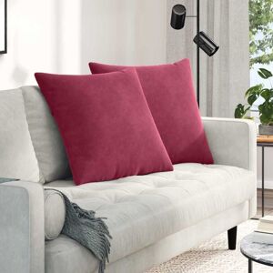 Sofa Pillows 2 pcs Wine Red 60 x 60 cm Corduroy Fabric vidaXL Sofa Pillows 2 pcs Wine Red 60 x 60 cm Corduroy Fabric vidaXL