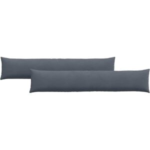 Sofa Pillows 2 pcs Dark Grey 200 x 40 cm Corduroy Fabric vidaXL Sofa Pillows 2 pcs Dark Grey 200 x 40 cm Corduroy Fabric vidaXL