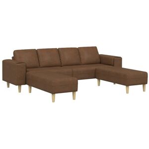 Sofa Set Brown Faux suede leather vidaXL Sofa Set Brown Faux suede leather vidaXL