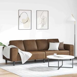 Sofa Set Brown Faux suede leather vidaXL Sofa Set Brown Faux suede leather vidaXL