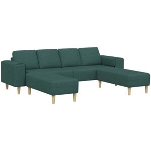 Sofa Set Dark green Fabric vidaXL Sofa Set Dark green Fabric vidaXL