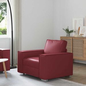 Sofa Chair 59 cm with Cushion Wine red Artificial Leather Vidaxl Sofa Chair 59 cm with Cushion Wine red Artificial Leather Vidaxl