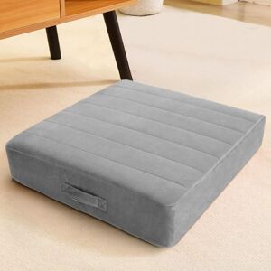 SJQKA Square Floor Cushion for Adults and Children, Large Meditation Cushion, Thick Foam and Washable Tufted Cover, Grey Seat 45cm, Suitable for Sitting SJQKA Square Floor Cushion for Adults and Children, Large Meditation Cushion, Thick Foam and Washable Tufted Cover, Grey Seat 45cm, Suitable for Sitting
