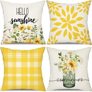 Tlily - Summer Pillow Covers 18X18 Set of 4 Farmhouse Throw Decorations Cushion Cas for Sofa Couch Decor Tlily - Summer Pillow Covers 18X18 Set of 4 Farmhouse Throw Decorations Cushion Cas for Sofa Couch Decor