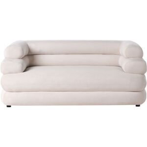 Beliani 2 Seater Velvet Light Beige Sofa - Sofa Beliani 2 Seater Velvet Light Beige Sofa - Sofa