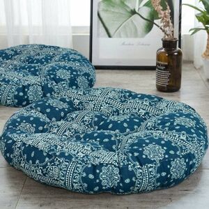 DEWDAT Turquoise Meditation Floor Cushion, Square Bohemian Mandala Cotton Linen Indian Style Cushion Yoga Pillow Living Room Balcony Kids Playroom Outdoor DEWDAT Turquoise Meditation Floor Cushion, Square Bohemian Mandala Cotton Linen Indian Style Cushion Yoga Pillow Living Room Balcony Kids Playroom Outdoor