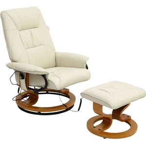 More4homes - tuscany real leather cream swivel recliner massage chair w foot stool More4homes - tuscany real leather cream swivel recliner massage chair w foot stool