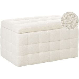 BELIANI Storage Ottoman MICHIGAN Boucle White BELIANI Storage Ottoman MICHIGAN Boucle White
