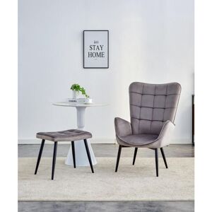 Kosy Koala - Recliner sofa lounge chair with footstool grey velvet sofa living room furniture Kosy Koala - Recliner sofa lounge chair with footstool grey velvet sofa living room furniture