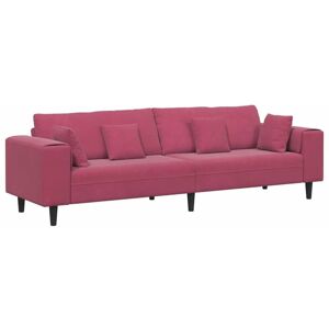 Velvet Sofa with Cushion Wine Red 208 cm Velvet vidaXL Velvet Sofa with Cushion Wine Red 208 cm Velvet vidaXL