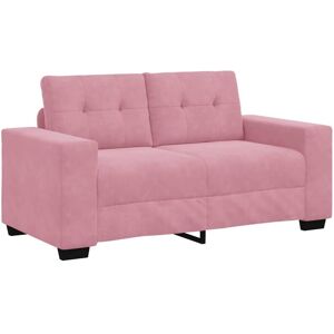 Loveseat Sofa with Cushion Pink Velvet vidaXL Loveseat Sofa with Cushion Pink Velvet vidaXL