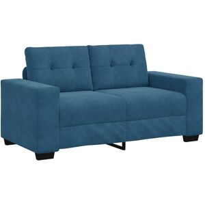 Vidaxl Blue Velvet Sofa - Sofá, Velvet, Medium, Durable Vidaxl Blue Velvet Sofa - Sofá, Velvet, Medium, Durable