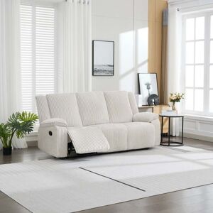 More4homes - Verona 3 Seater Jumbo Cord Manual Recliner Sofa (Beige) More4homes - Verona 3 Seater Jumbo Cord Manual Recliner Sofa (Beige)