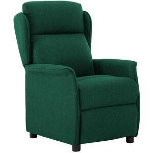 Recliner Chair Dark green 67.5 x 93.5 x 101.5 cm Fabric Vidaxl Recliner Chair Dark green 67.5 x 93.5 x 101.5 cm Fabric Vidaxl
