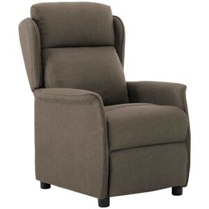 Recliner Chair Taupe 67.5 x 93.5 x 101.5 cm Fabric vidaXL Recliner Chair Taupe 67.5 x 93.5 x 101.5 cm Fabric vidaXL