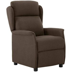 Vidaxl - Recliner Chair Brown 67.5 x 93.5 x 101.5 cm Fabric Vidaxl - Recliner Chair Brown 67.5 x 93.5 x 101.5 cm Fabric