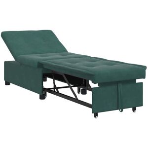 Sofa Bed Dark green 67 x 194 x 38 cm Velvet Vidaxl Sofa Bed Dark green 67 x 194 x 38 cm Velvet Vidaxl