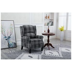 WestWood Vintage Armchair Sofa Recliner Lounge Fabric Tub Chair Seat Bedroom Home Occasional Furniture FA01 Grey Check WestWood Vintage Armchair Sofa Recliner Lounge Fabric Tub Chair Seat Bedroom Home Occasional Furniture FA01 Grey Check