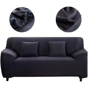 2-seater sofa cover, 145-185 cm, in black, stretch, thick and durable - Ymyny 2-seater sofa cover, 145-185 cm, in black, stretch, thick and durable - Ymyny