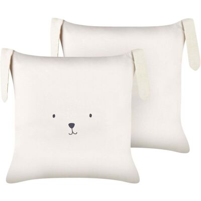 Beliani Bunny Cotton Cushions - Kids Decor Set Beliani Bunny Cotton Cushions - Kids Decor Set