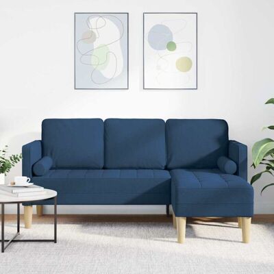 Vidaxl Blue L-shape 3-seater Sofa - Sofa Vidaxl Blue L-shape 3-seater Sofa - Sofa