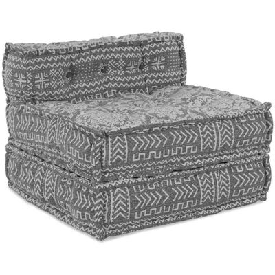 vidaXL Pouffe Grey - Pouffe, 70x70x54 cm, Cotton, Modern, Indoor vidaXL Pouffe Grey - Pouffe, 70x70x54 cm, Cotton, Modern, Indoor