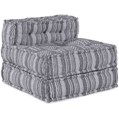 Pouffe Striped Manual Grey 70 x 70 x 54 cm Fabric Vidaxl Pouffe Striped Manual Grey 70 x 70 x 54 cm Fabric Vidaxl