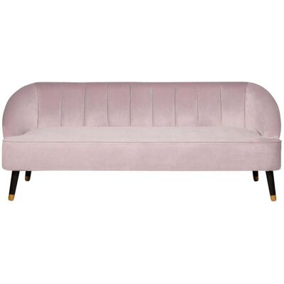 Beliani Pink Velvet 3 Seater Sofa - Sofa Beliani Pink Velvet 3 Seater Sofa - Sofa