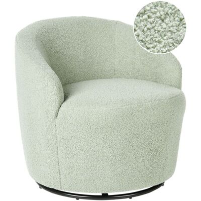 Beliani Davik Armchair - Retro Style Bouclé Green Beliani Davik Armchair - Retro Style Bouclé Green