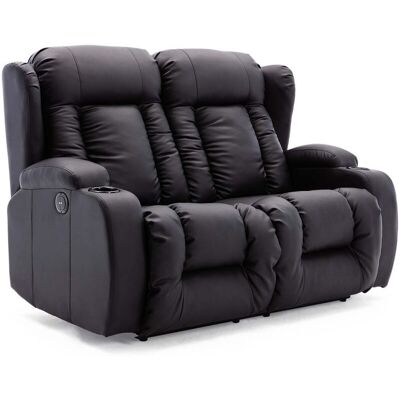 MORE4HOMES - Caesar High Back Leather Recliner - Black - Sofa Set MORE4HOMES - Caesar High Back Leather Recliner - Black - Sofa Set