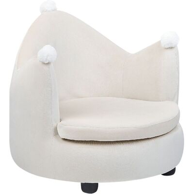 Beliani Childrens Crown Velvet Armchair - Modern Nursery Chair Beliani Childrens Crown Velvet Armchair - Modern Nursery Chair