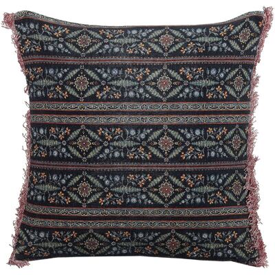 Beliani Decorative Cushion Multicolour Velvet Flower Motif Fringed Modern Glamour Decor - Decorati Beliani Decorative Cushion Multicolour Velvet Flower Motif Fringed Modern Glamour Decor - Decorati