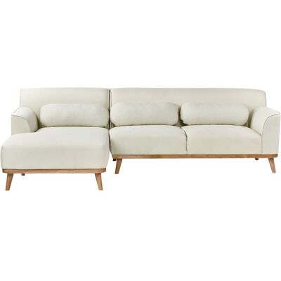 Beliani Sofa Corner White Cream Fabric Modern Style - Sofa corner Beliani Sofa Corner White Cream Fabric Modern Style - Sofa corner