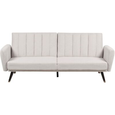 Beliani Sofa Vimmerby Beige - Convertible 3-Seater Sofa Bed Beliani Sofa Vimmerby Beige - Convertible 3-Seater Sofa Bed