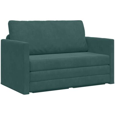 Sofa Bed Dark Green 124 x 204 x 61 cm Velvet Vidaxl Sofa Bed Dark Green 124 x 204 x 61 cm Velvet Vidaxl