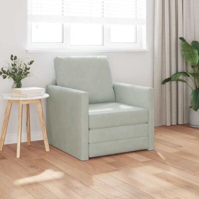 Vidaxl Velvet Convertible Floor Sofa - Sofa Vidaxl Velvet Convertible Floor Sofa - Sofa