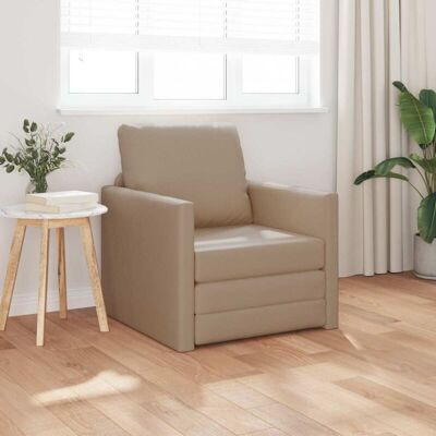 vidaXL Beige 2-in-1 Sofa Bed - Sofa Bed vidaXL Beige 2-in-1 Sofa Bed - Sofa Bed