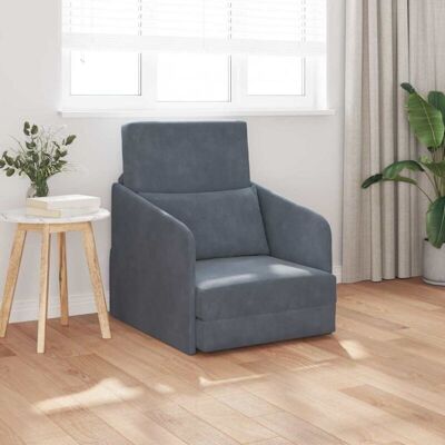 Vidaxl - Sofa Bed Dark Gray Velvet 65x80x83 cm Multifunctional Vidaxl - Sofa Bed Dark Gray Velvet 65x80x83 cm Multifunctional