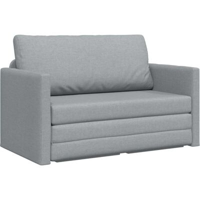 2-Seater Folding Sofa Bed Light Grey 124 x 71 x 78 cm Fabric vidaXL 2-Seater Folding Sofa Bed Light Grey 124 x 71 x 78 cm Fabric vidaXL